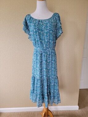 J. Crew Factory Tiered Floral-Print Dress, Size 14